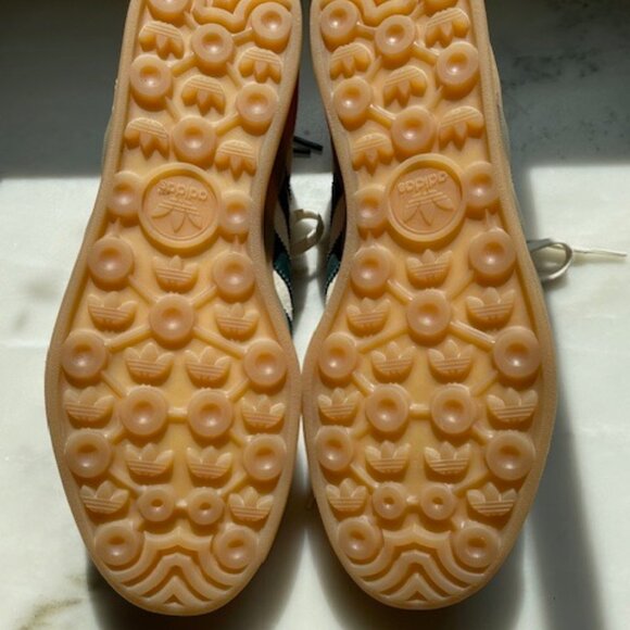 Adidas Men's Cream and Dark Green Sneakers - Picture 4 of 4